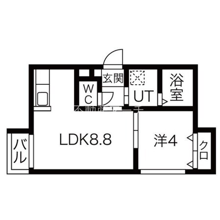 新道東駅 徒歩7分 4階の物件間取画像